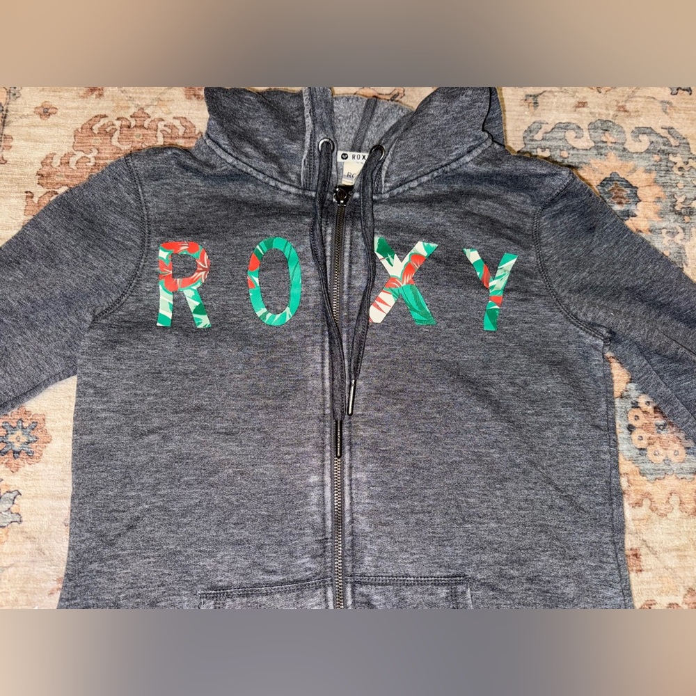 NWOT Roxy Hooded Zip Up Jacket - Picture 3 of 6